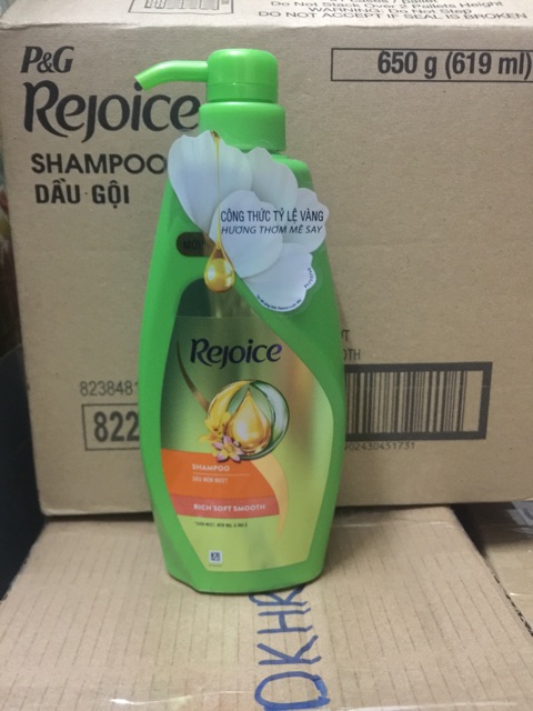 ( MẪU MỚI )  Dầu gội rejoice 650g siêu mượt