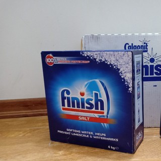 Muối rửa bát Finish Chính Hãng 4kg dùng cho Máy rửa bát, Tặng viên Finish