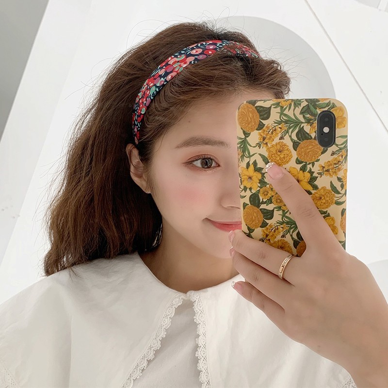 Cài tóc, bờm tóc, băng đô caro to bản màu sắc dễ thương phong cách Hàn Quốc - Selenshop