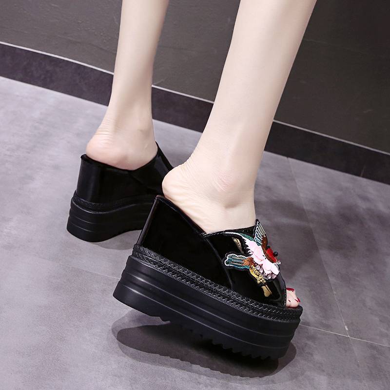 Dép Đế Xuồng 12cm Thời Trang Mùa Hè Quyến Rũ Cho Nữ