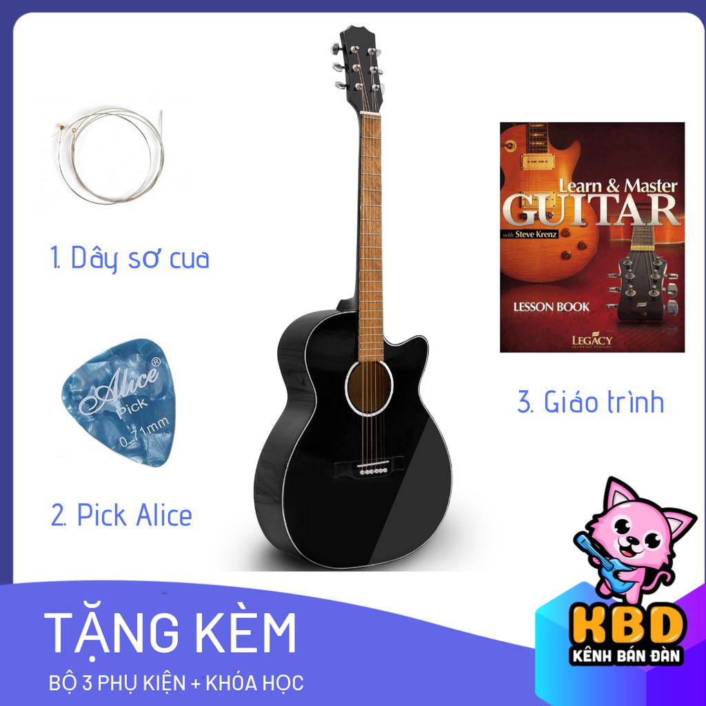 Đàn Guitar Acoustic PL20 cao cấp tặng kèm pick gãy, bao vải Guitar