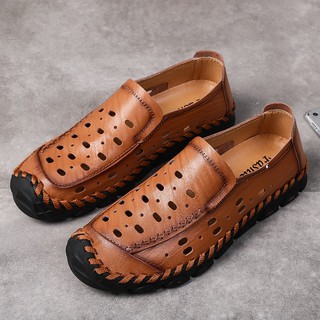 SALE free Cool Summer Holes Men Da bò ngoài trời Dép Giày thoáng khí uy tín Uy Tín 2020 ! A232 1 m HOT : ₁ < . : ˇ ' ˇ :