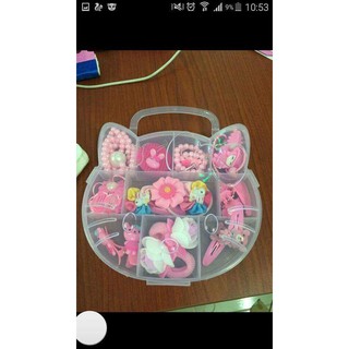 Hộp phụ kiện tóc Hello Kitty nhiều món cho bé