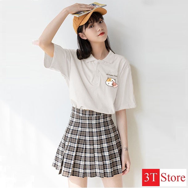 Áo Polo Nữ Freesize Form Rộng. Cotton Thấm Hút Mồ Hôi | BigBuy360 - bigbuy360.vn