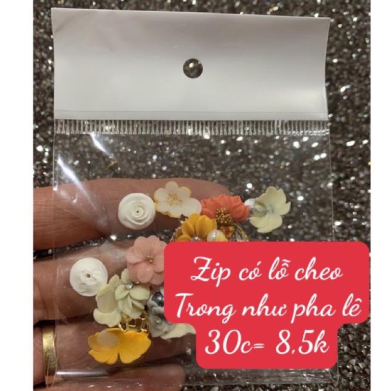 Túi zíp trong, đục loại xịn 100gr  túi zip có lỗ cheo sét 30c 7x10 x2cm