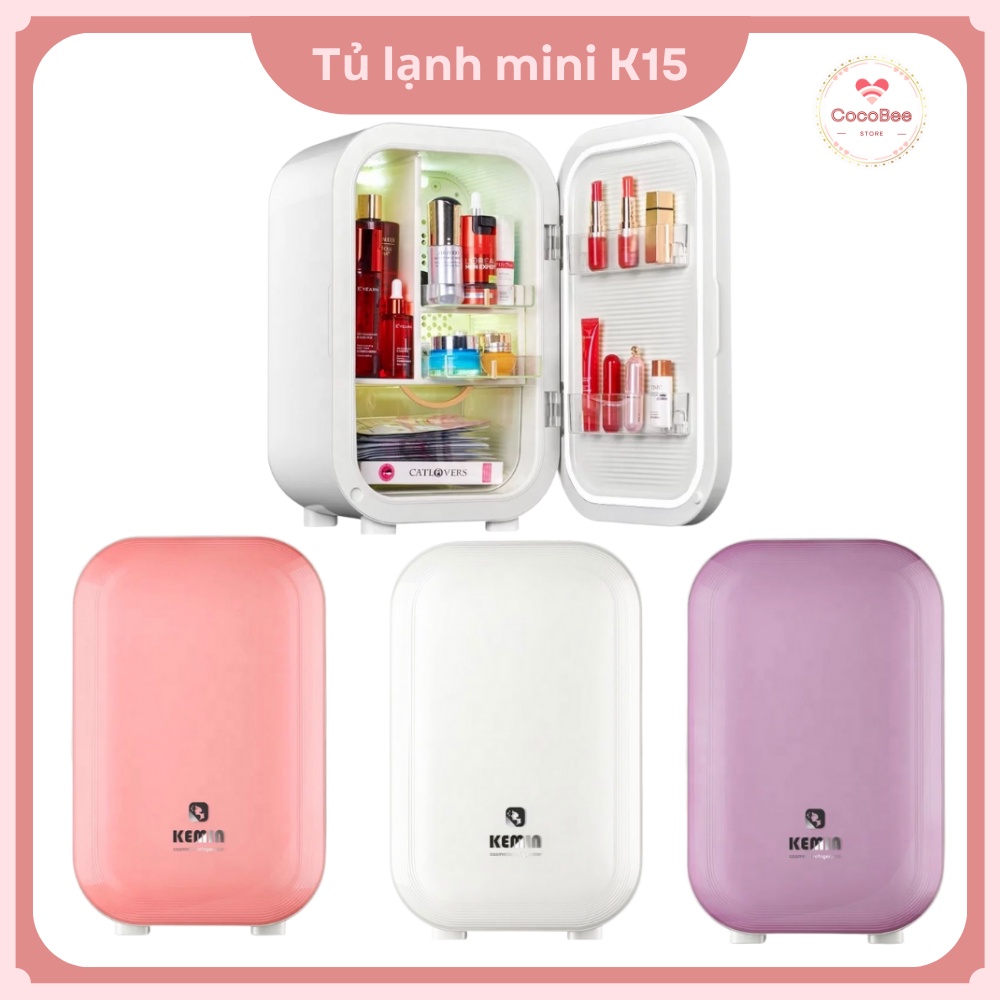 Tủ lạnh mini Kemin 15L , tủ lạnh bảo quản mỹ phẩm [ Có sẵn]