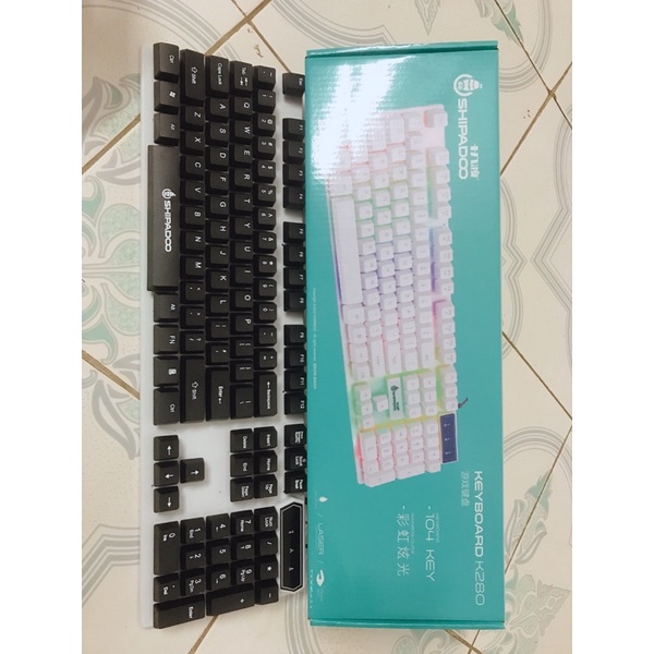Bàn Phím Giả Cơ SHIPADOO Master K280 Có Đèn Led 7 Màu Cực Đẹp - Bàn Phím Văn Phòng,Chơi Game Giá Rẻ