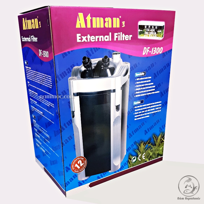 Lọc Thùng Atman DF 1300 [22.4W~1500L/H] | Bộ Lọc Thùng Ngoài bể cá cảnh, thủy sinh