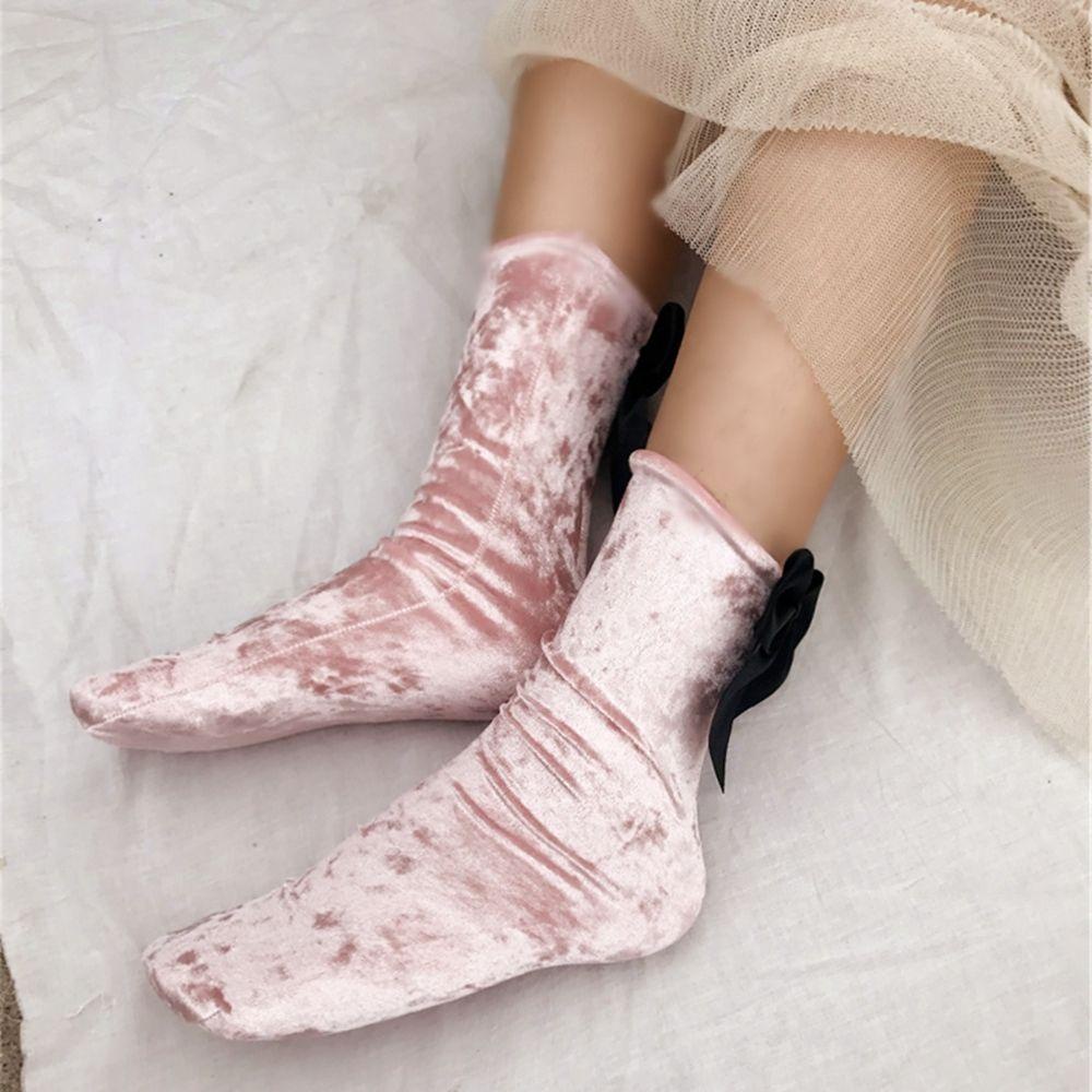 LEILY Tất Nhung Co Giãn Giữ Ấm Mùa Đông Cho Nữ