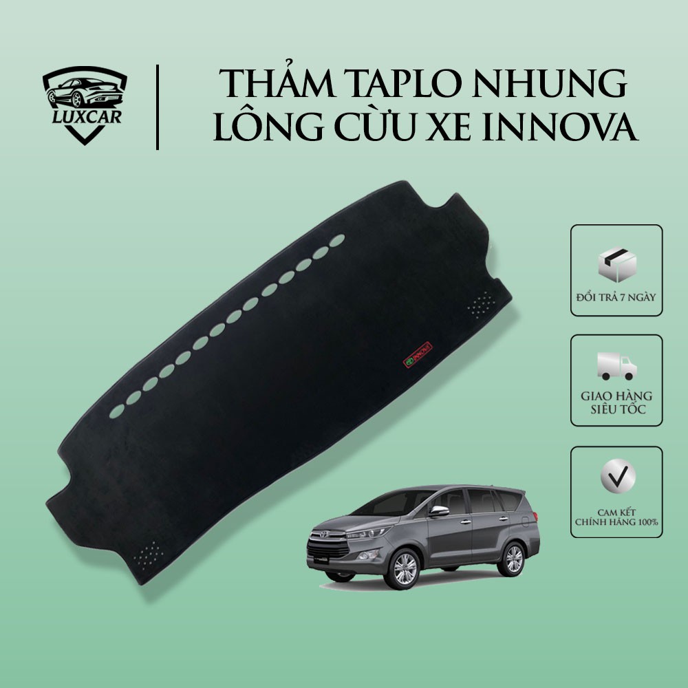 Thảm TAPLO Nhung Lông cừu xe  TOYOTA INNOVA ĐỜI 2006 ĐẾN 2020 LUXCAR cao cấp