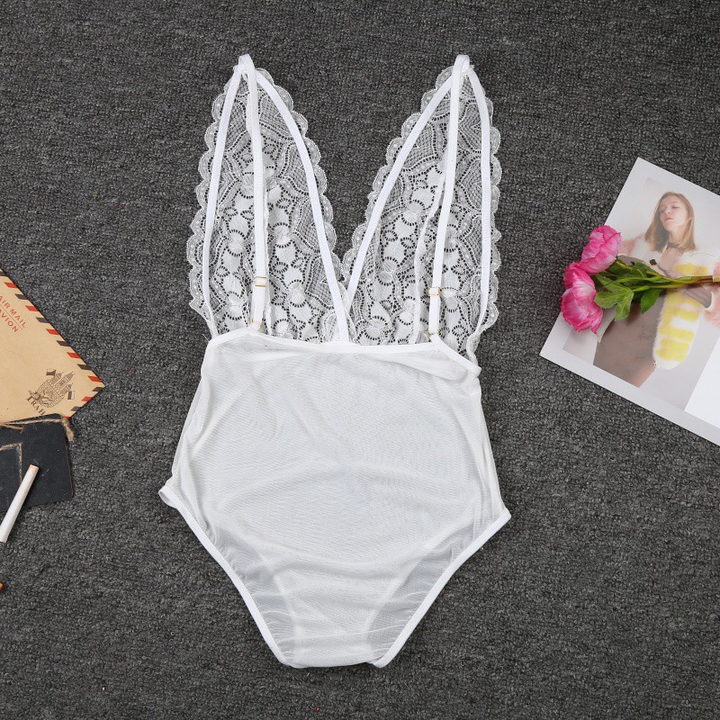Bodysuit hai dây phối ren hoa gợi cảm dành cho nữ | BigBuy360 - bigbuy360.vn