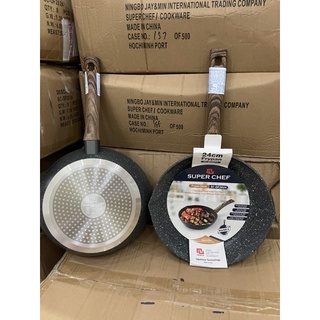 👍💁 chảo vân đá super chef đáy từ size 24cm👍