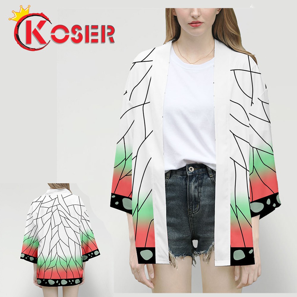 Kimetsu No Yaiba Haori Cape Anime Demon Slayer Cosplay Costume Shinobu Giyuu Tanjirou