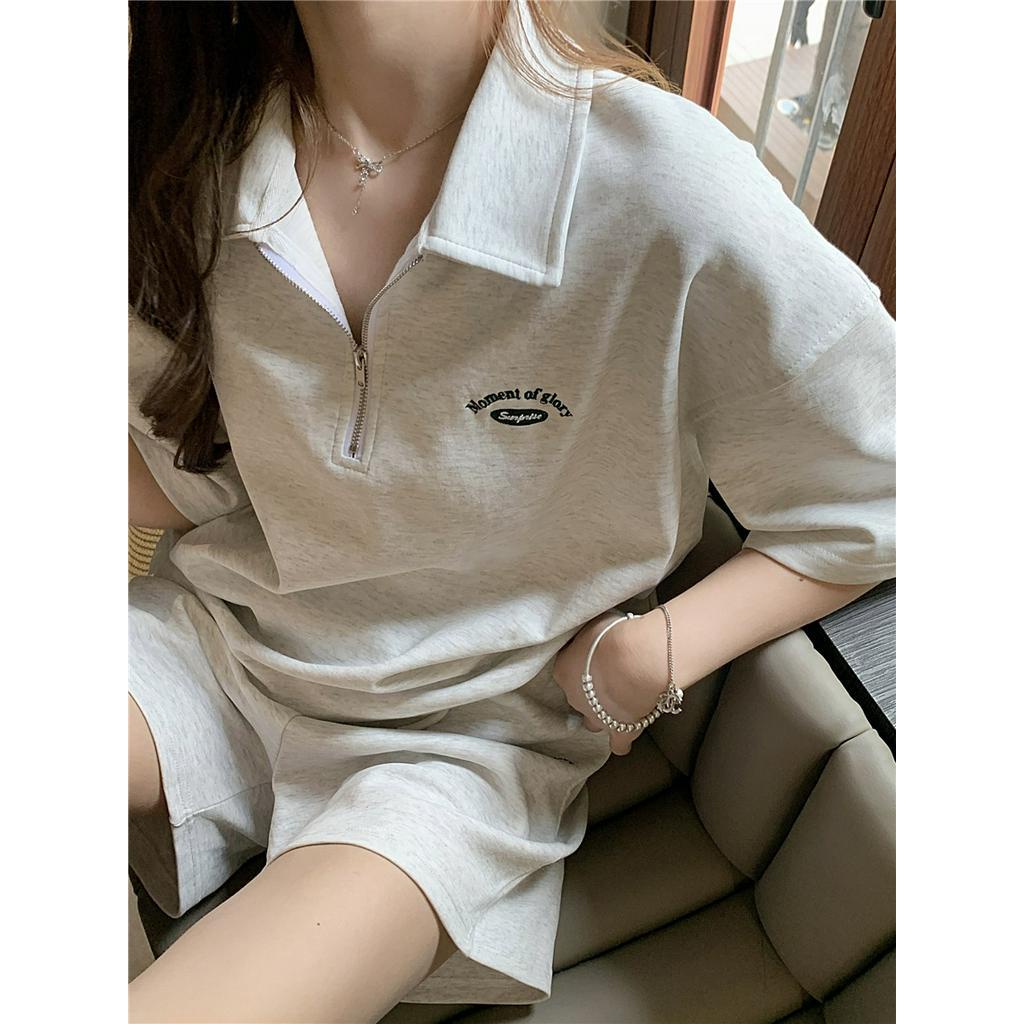 Set Áo POLO Thêu Họa Tiết 51800 Và Quần Short Thời Trang Trẻ Trung