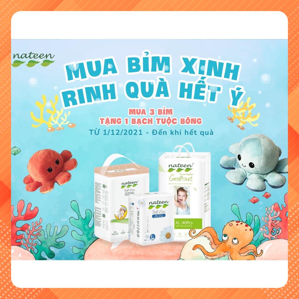 [Tặng Đồ Chơi Bác Sĩ - Bỉm Hữu Cơ Châu Âu] Tã/Bỉm Dán/Quần Nateen Bỉ S56/M48/L44 Và L54/Xl48/Xxl42