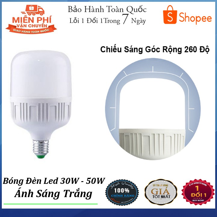 Bóng đèn LED trụ tròn 15W 20W 30W 40W 50W 65W AVILED bóng đèn led bulb, tiết kiệm điện, ánh sáng trắng