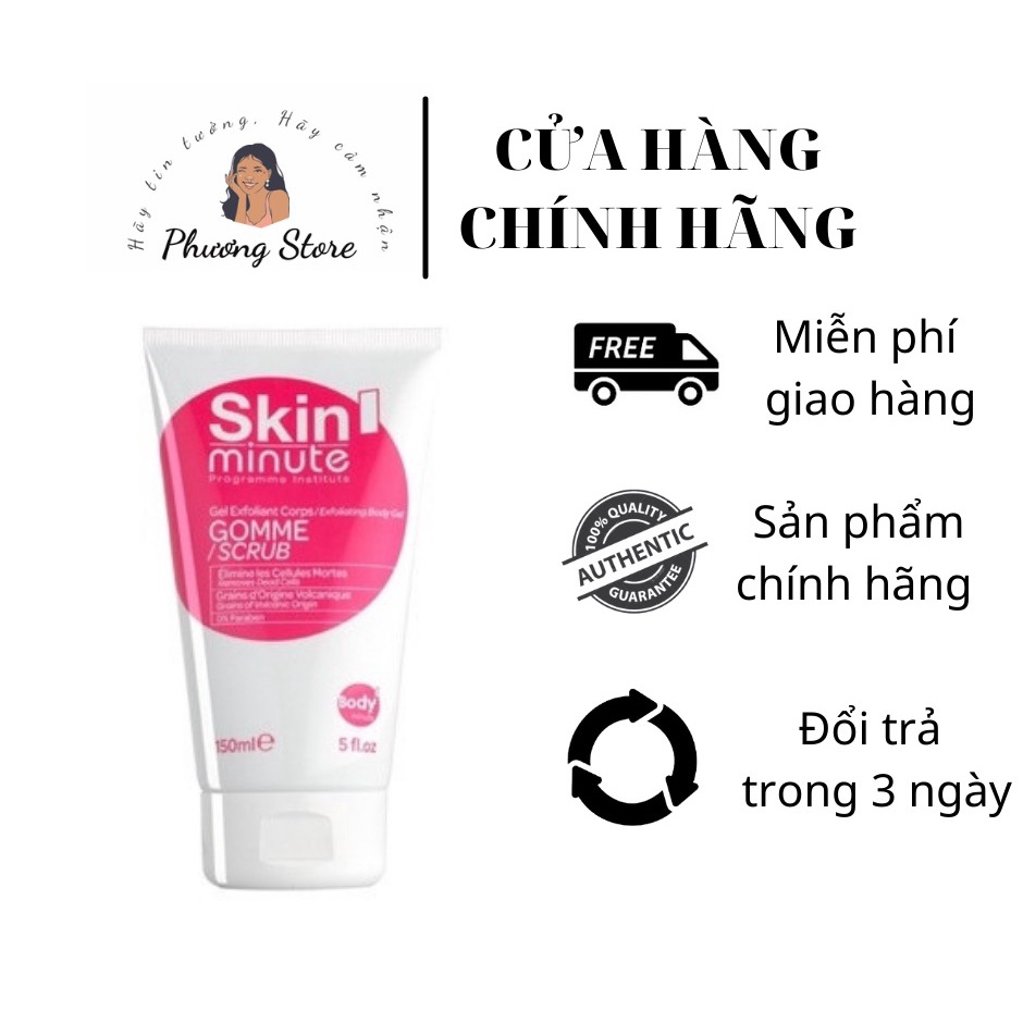 Tẩy da chết body dạng gel có hạt SKIN MINUTE Gomme Gel