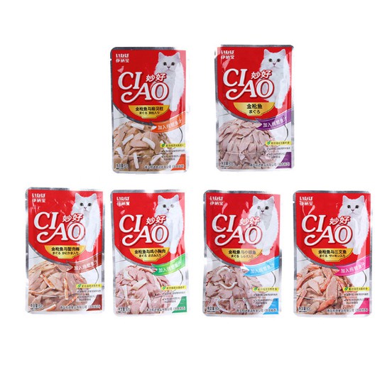 Pate Ciao cho mèo, Súp Thưởng CIAO 60g Cho Mèo nhiều vị