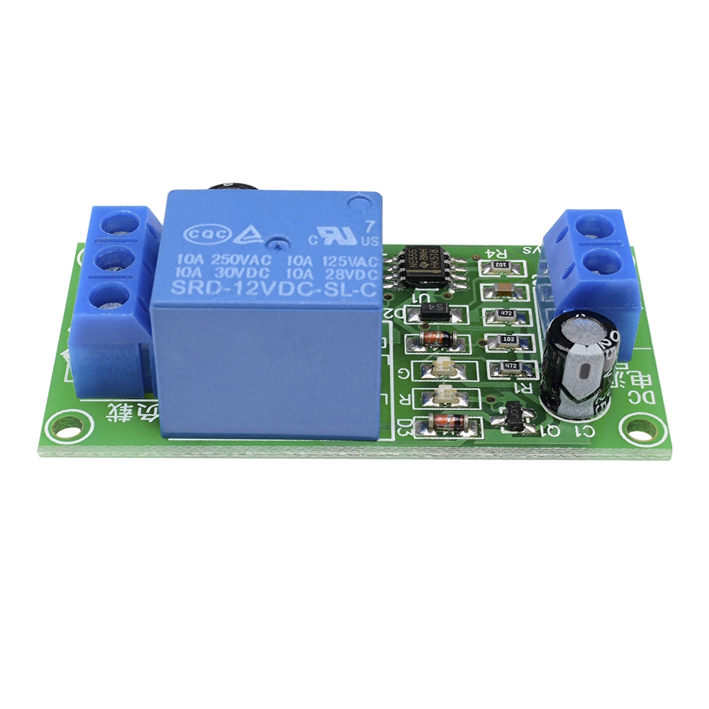 Mô đun rơ le điều chỉnh thời gian kích hoạt trễ DC12V 0-60 NE555