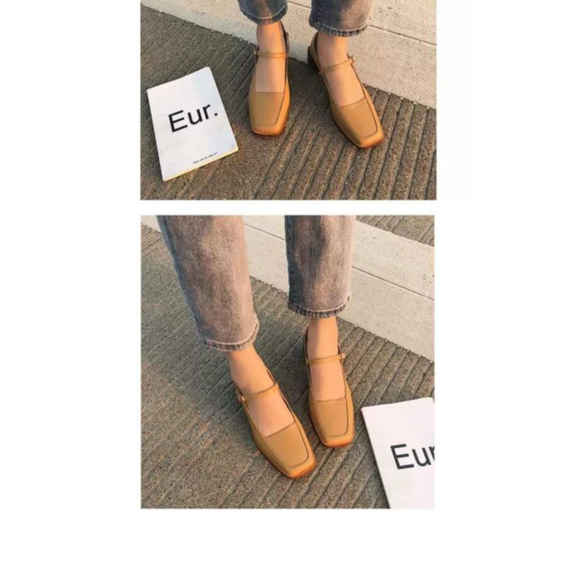 Giày Mary Jane mũi vuông