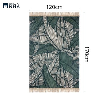 Thảm cotton trang trí nhà cửa tropik 170x120 cm