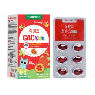 Viên nhai bổ mắt trẻ em GAC Kids vị trái cây (hộp 30 viên)