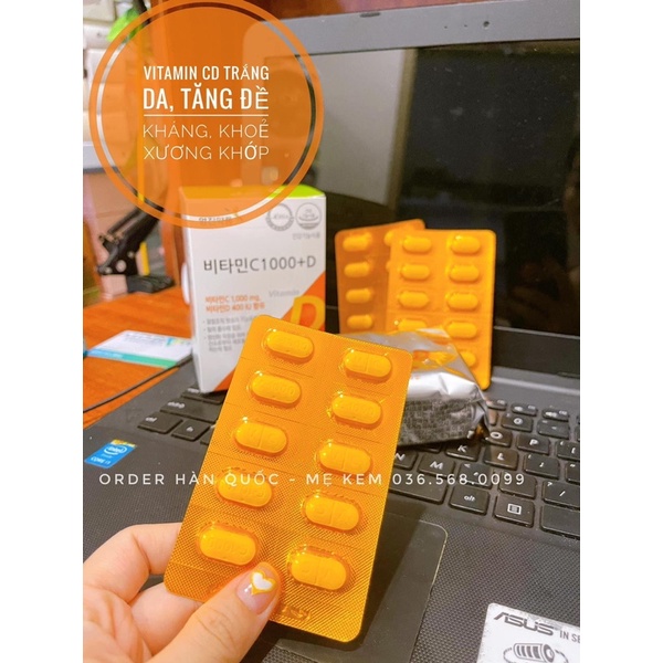 [Mẹ Kem] Hộp Vitamin CD đẹp da Hàn Quốc chính hãng