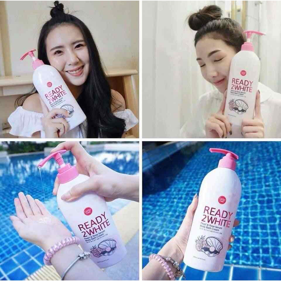 Sữa Tắm Dưỡng Trắng Ready 2 White Pearl Rose Serum 500ml