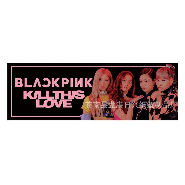 Banner Blackpink in màu 5 mẫu hình ảnh thần tượng nhóm nhạc Hàn Quốc quà tặng trang trí xinh xắn