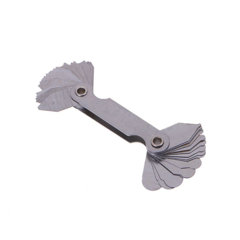 SUN 32pcs/set R1-6.5A7C10 Stainless Steel Radius Gauge Fillet Gauge Sample R Gauge with 1-6.5 Blades