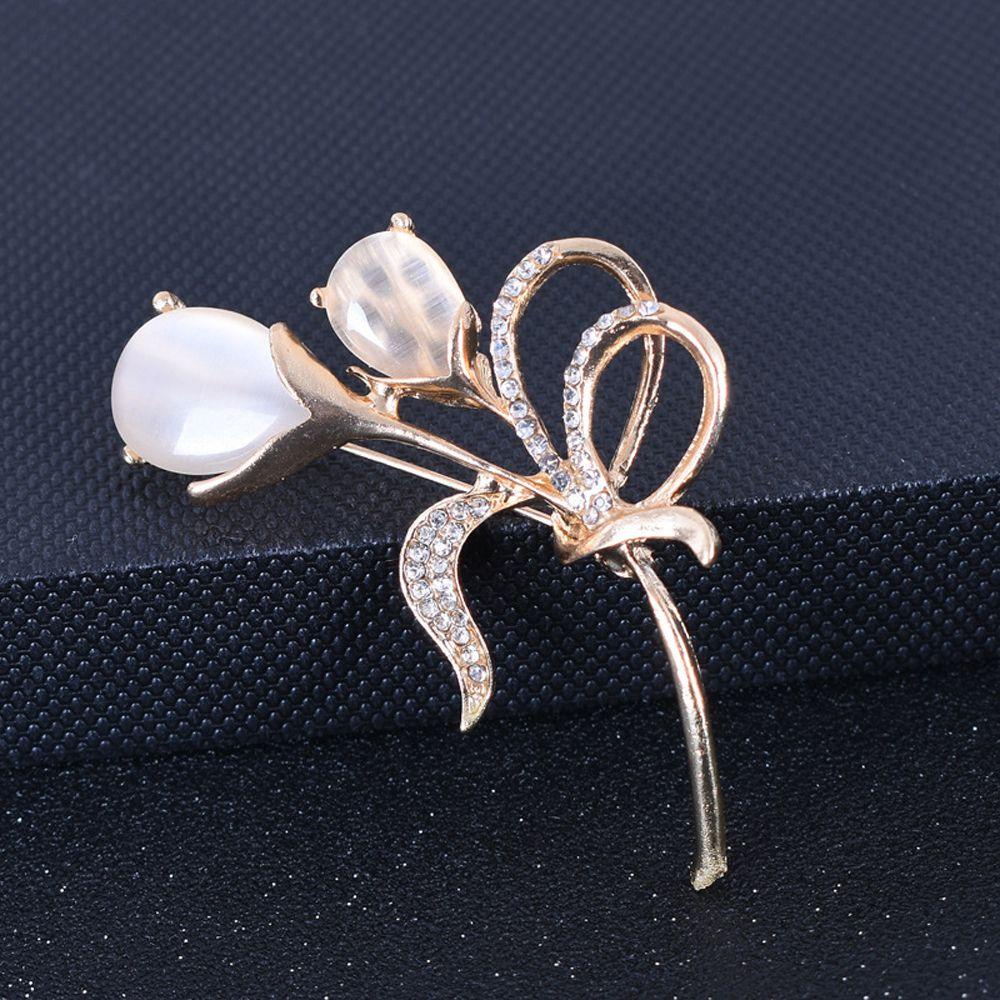 Trâm Cài Áo Hình Hoa Tulip Bằng Kim Loại Sang Trọng Cho Nữ