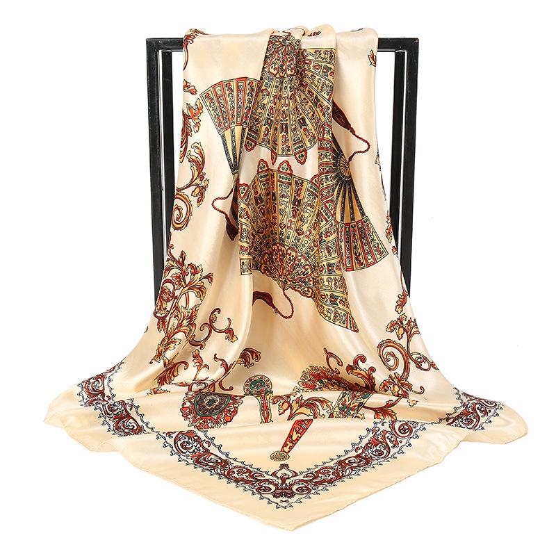 Khăn Choàng Vuông 90cm Vải Satin Thời Trang Cho Nữ WJ1001-39