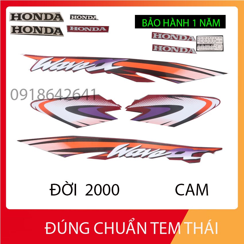 [CHUẨN TEM THÁI] BỘ TEM RỜI 3 LỚP DÁN FULL XE HÀNG XỊN CHO WAVE ANPHA MẪU NHỎ ĐỜI 2000 - MÀU XANH NHỚT