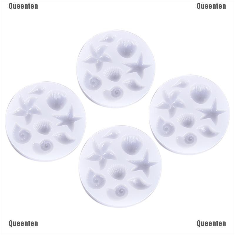 Khuôn silicone resin tạo hình làm trang sức hình sao biển/vỏ sò DIY