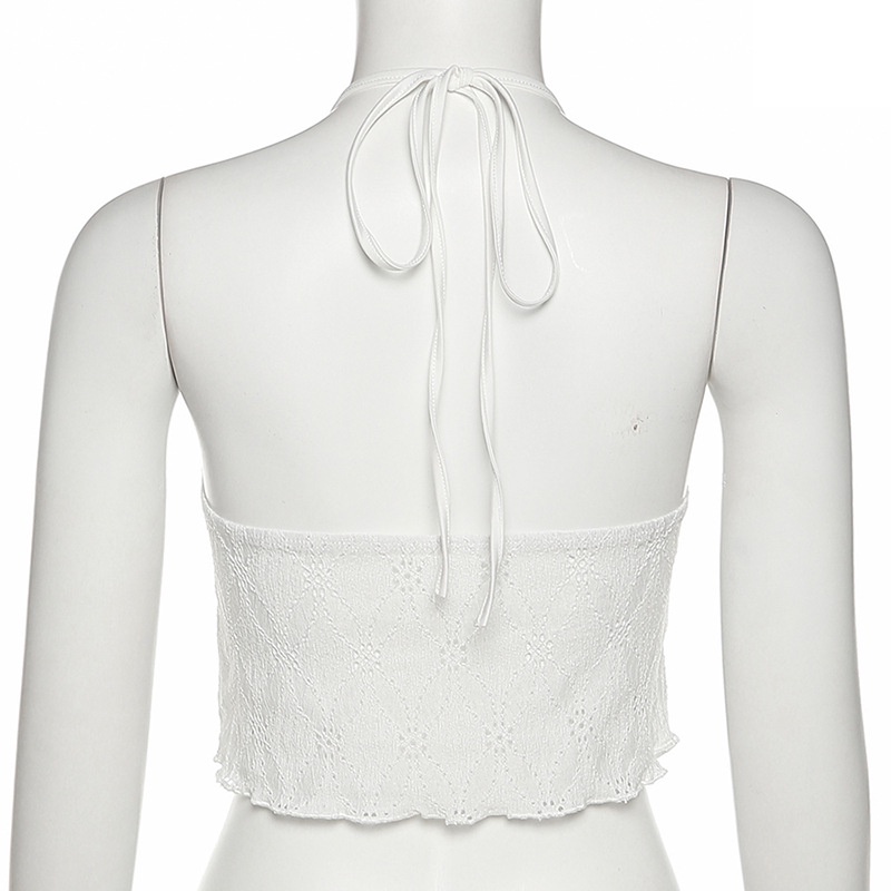 Áo Tank Top Hở Lưng Rút Dây Xếp Ly Thời Trang Quyến Rũ Cho Nữ