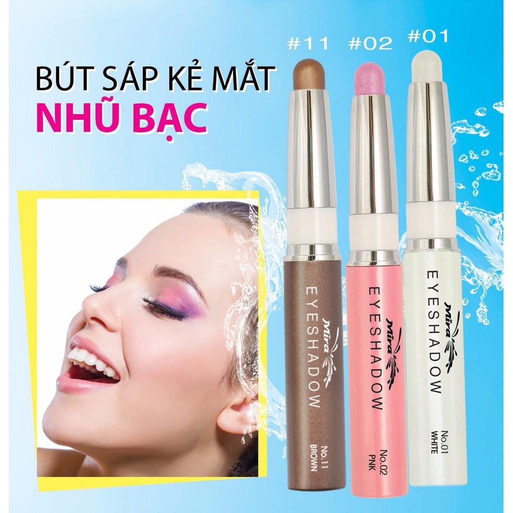 Bút sáp kẻ mắt ánh nhũ Mira Eyeshadow No.11 Hàn Quốc 1.5g (Nâu)Phấn mắt