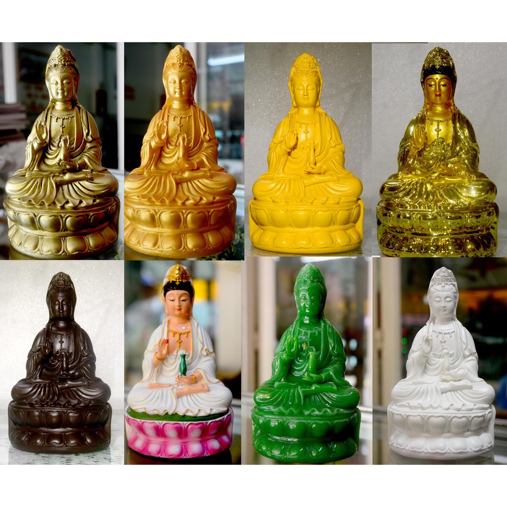 Tượng Quan Thế Âm Bồ Tát ngồi cao 15cm-Nhiều mẫu GIÁ TỐT NHẤT THỊ TRƯỜNG