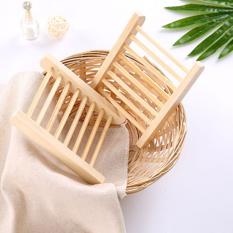 Khay Gỗ Đựng Xà Phòng Ráo Nước Tiện Dụng Cho Phòng Tắm