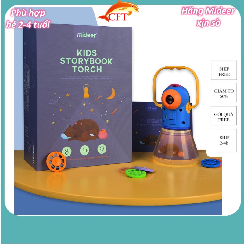 Đèn pin kể chuyện cho bé từ 18 tháng chiếu câu chuyện cổ tích chiếu sao trăng lên tường kết hợp đèn ngủ