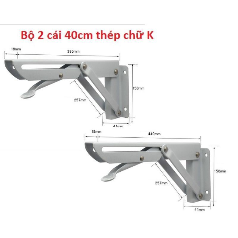 Ke Gấp Xếp, Bản Lề Chân Bàn Gập Thông Minh Phụ Kiện Bàn Học Treo Tường Ban Công Chịu Lực Nặng Dài 20 Đến 50cm