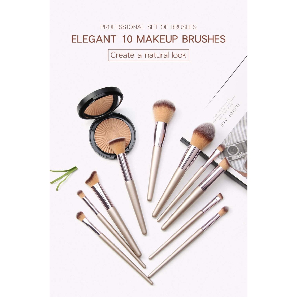 Cọ Trang Điểm Tay Cầm Bằng Gỗ Chất Lượng Cao