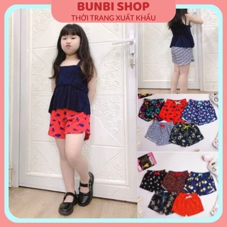 Quần sooc cho bé gái mùa hè,quần short da cá bé gái vải xuất dư siêu đẹp 8-14 (15-30kg)