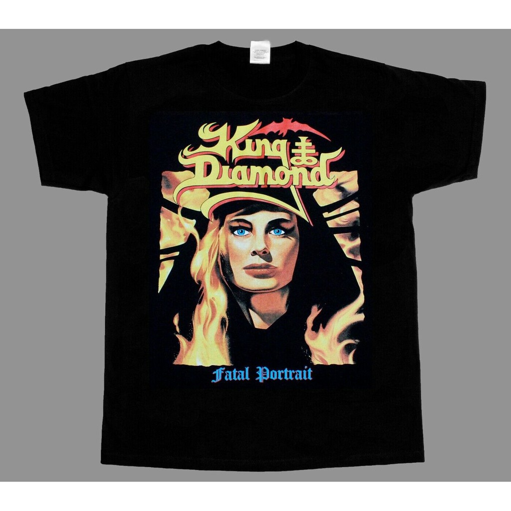 Hot phù hợp với cổ điển King Diamond Fatal Portrait '86 Áo thun nam thể thao ngắn thông thường HHope