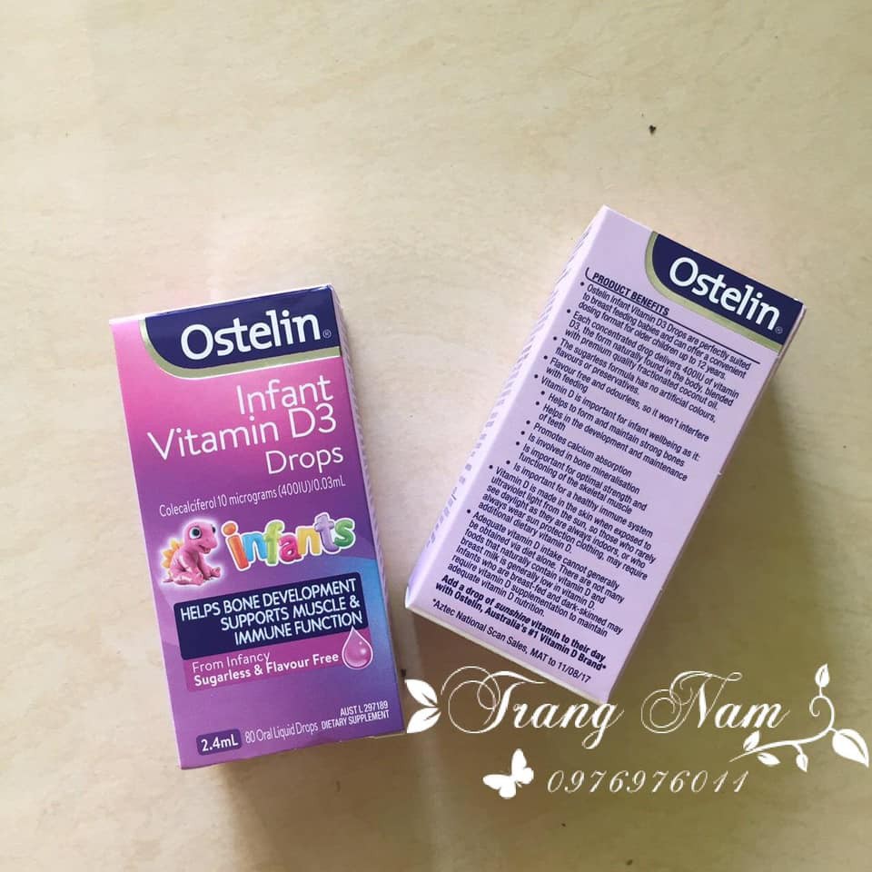 Ostelin D3 Ostelin Infant Vitamin D3 Drops 2.4ml từ sơ sinh - 12 tuổi