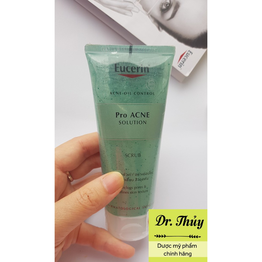 🆘Gel Tẩy Tế Bào Chết Cho Da Mụn EUCERIN PROACNE SOLUTION SCRUB 100ML