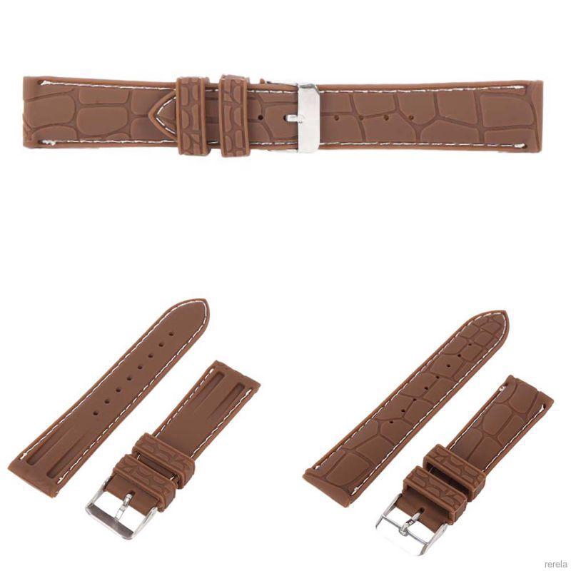 Dây đeo đồng hồ bằng silicone họa tiết đốt tre