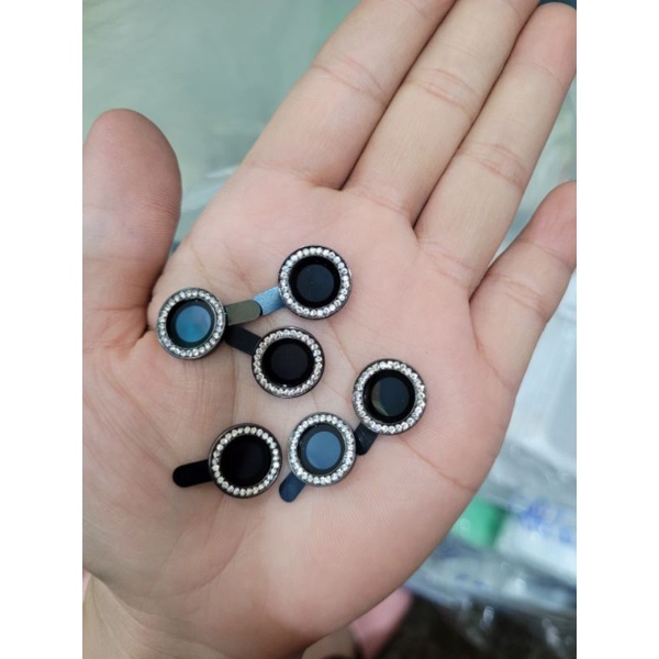 Bộ 3 dán mắt camera kim cương đính đá 12 pro max/12 /12 pro/11 pro max/11/11 pro. nhiều màu siêu đẹp.