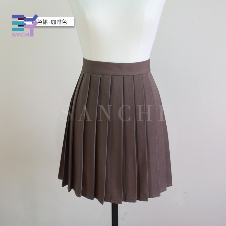 Chân Váy Đồng Phục Xếp Ly Lưng Cao Phong Cách Nhật Bản