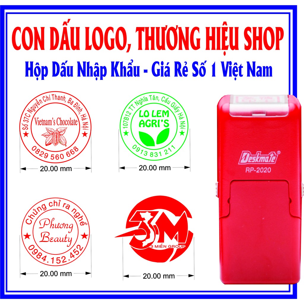 (Bán Chạy) Khắc Dấu logo +Thương Hiệu Shop