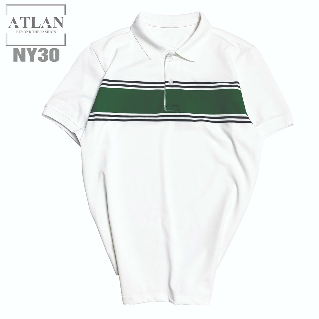Áo Ngắn Tay Có Cổ 💖 𝘍𝘳𝘦𝘦𝘴𝘩𝘪𝘱 💖Áo Polo Nam Cổ Bẻ Trắng Xanh Két Sọc Đen - NY30 | BigBuy360 - bigbuy360.vn